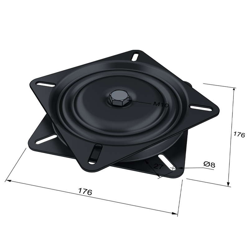 SWIVEL PLATE 176x176 / 80kg / BLACK